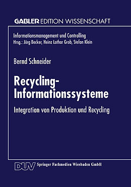 Kartonierter Einband Recycling-Informationssysteme von Bernd Schneider
