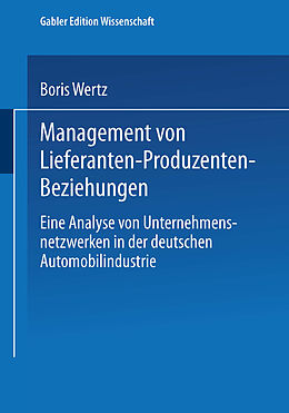 Kartonierter Einband Management von Lieferanten-Produzenten-Beziehungen von Boris Wertz