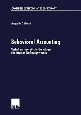 Kartonierter Einband Behavioral Accounting von Augustin Süßmair