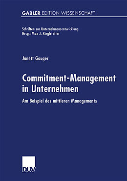 Kartonierter Einband Commitment-Management in Unternehmen von Janett Gauger