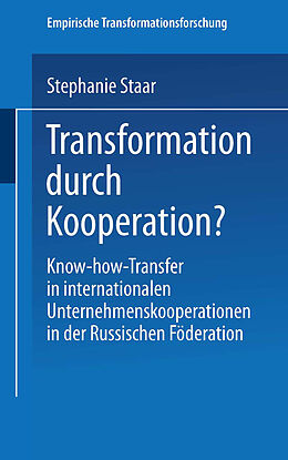Kartonierter Einband Transformation durch Kooperation? von Stephanie Staar