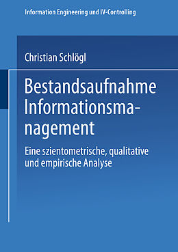 Kartonierter Einband Bestandsaufnahme Informationsmanagement von Christian Schlögl