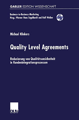 Kartonierter Einband Quality Level Agreements von Michael Klinkers
