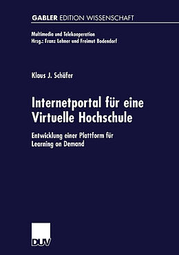 Kartonierter Einband Internetportal für eine Virtuelle Hochschule von Klaus Schäfer
