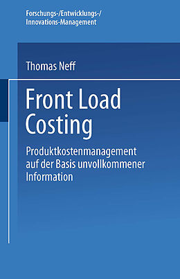 Kartonierter Einband Front Load Costing von Thomas Neff