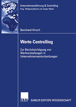 Kartonierter Einband Werte-Controlling von Bernhard Hirsch