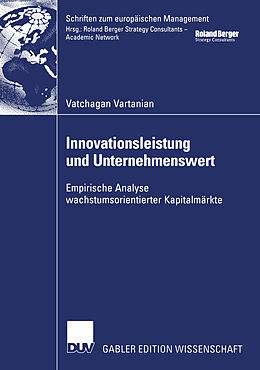 Kartonierter Einband Innovationsleistung und Unternehmenswert von Vatchagan Vartanian