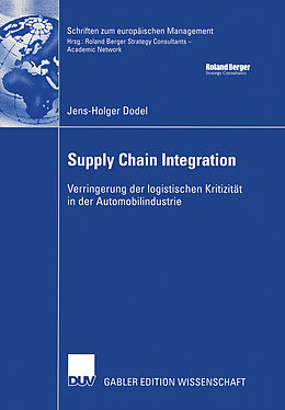 Kartonierter Einband Supply Chain Integration von Jens-Holger Dodel