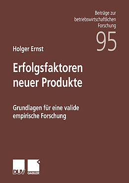 Kartonierter Einband Erfolgsfaktoren neuer Produkte von Holger Ernst