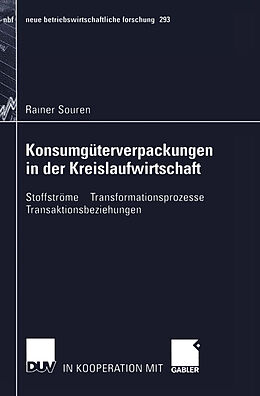 Kartonierter Einband Konsumgüterverpackungen in der Kreislaufwirtschaft von Rainer Souren
