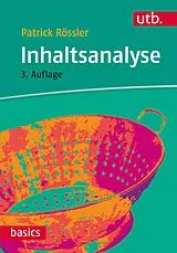Kartonierter Einband Inhaltsanalyse von Patrick Rössler