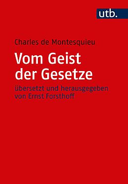 Kartonierter Einband Vom Geist der Gesetze von Charles de Montesquieu