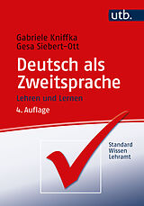 Paperback Deutsch als Zweitsprache von Gabriele Kniffka, Gesa Siebert-Ott