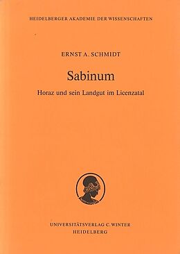 Kartonierter Einband Sabinum von Ernst A Schmidt
