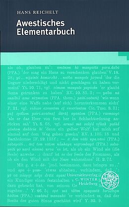 Kartonierter Einband Awestisches Elementarbuch von Hans Reichelt