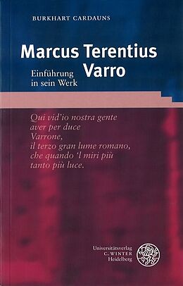 Kartonierter Einband Marcus Terentius Varro von Burkhart Cardauns