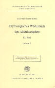 Kartonierter Einband Etymologisches Wörterbuch des Altindoarischen von Manfred Mayrhofer
