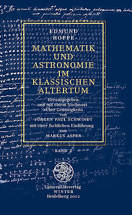 Kartonierter Einband Mathematik und Astronomie im klassischen Altertum / Band 2 von Edmund Hoppe