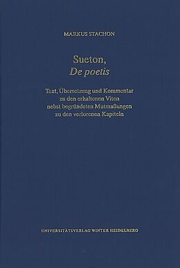 Fester Einband Sueton, De poetis von Markus Stachon