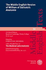 Kartonierter Einband The Middle English Version of William of Saliceto´s 'Anatomia' von 