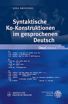 Fester Einband Syntaktische Ko-Konstruktionen im gesprochenen Deutsch von Jana Brenning