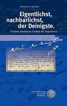 E-Book (pdf) Eigentlichst, nachbarlichst, der Deinigste von Mathias Mayer