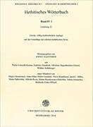 Kartonierter Einband Hethitisches Wörterbuch Bd. 4 I: Lieferung 23 von 