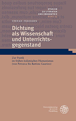 Fester Einband Dichtung als Wissenschaft und Unterrichtsgegenstand von Stefan Feddern