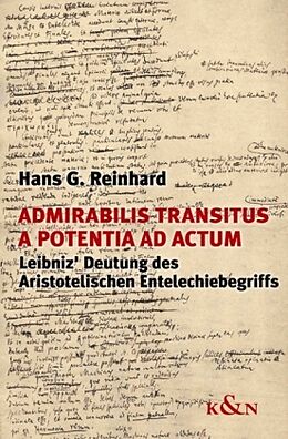 Kartonierter Einband Admirabilis transitus a potentia ad actum von Hans G. Reinhard
