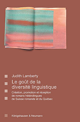 Couverture cartonnée Le goût de la diversité linguistique de Judith Lamberty