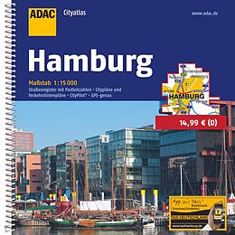 Kartonierter Einband ADAC Cityatlas Hamburg 1:15.000 von 