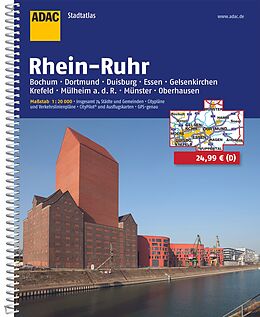 Kartonierter Einband ADAC Stadtatlas Rhein-Ruhr 1:20.000 von 