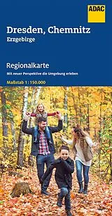 gefaltete (Land)Karte ADAC Regionalkarte 10 Dresden, Chemnitz 1:150.000 von 