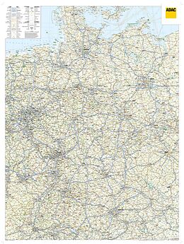 (Land)Karte ADAC Länderkarte Deutschland - plano in Hülse 1:650.000 von 