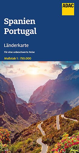 (Land)Karte ADAC Länderkarte Spanien, Portugal 1:750.000 von 