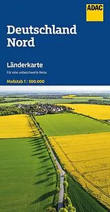 gefaltete (Land)Karte ADAC Länderkarte Deutschland Nord 1:500.000 von 