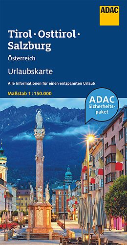 (Land)Karte ADAC Urlaubskarte Österreich 05 Tirol, Osttirol, Salzburg 1:150.000 von 