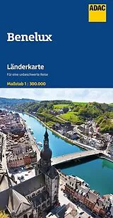 gefaltete (Land)Karte ADAC Länderkarte Benelux 1:300.000 von 