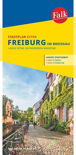 (Land)Karte Falk Stadtplan Extra Freiburg 1:17.500 von 