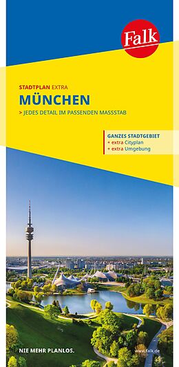 gefaltete (Land)Karte Falk Stadtplan Extra München 1:20.000 von 