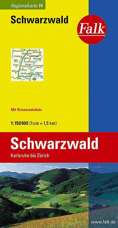 Falk Regionalkarte Deutschland Blatt 14 Schwarzwald 1:150 000 150000