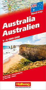 gefaltete (Land)Karte Australien Strassenkarte 1:4 Mio. von 