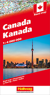 gefaltete (Land)Karte Kanada Strassenkarte 1:4 Mio. von 