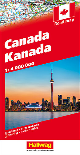gefaltete (Land)Karte Kanada Strassenkarte 1:4 Mio. von 
