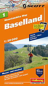 gefaltete (Land)Karte Baselland Nr. 01 Mountainbike-Karte 1:50 000 von Hallwag Kümmerly+Frey AG