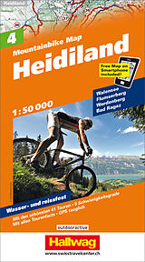 gefaltete (Land)Karte Heidiland Nr. 04 Mountainbike-Karte 1:50 000 von 
