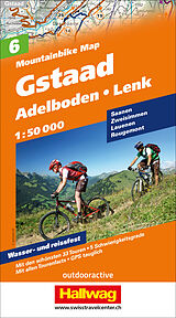 gefaltete (Land)Karte Gstaad Adelboden Lenk Nr. 06 Mountainbike-Karte 1:50 000 von 