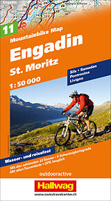 gefaltete (Land)Karte Engadin St. Moritz Nr. 11 Mountainbike-Karte 1:50 000 von 