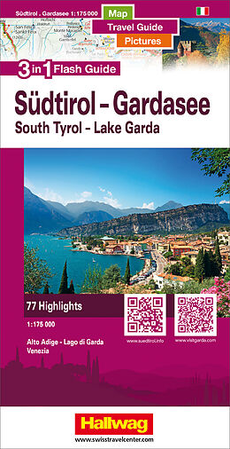 gefaltete (Land)Karte Südtirol-Gardasee-Venedig Flash Guide Strassenkarte 1:175 000 von 
