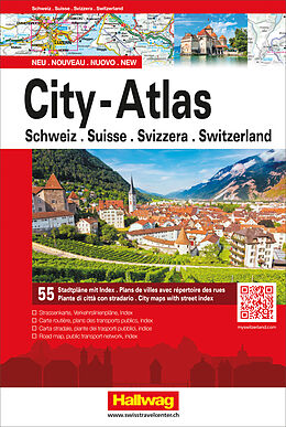 Spiralbindung City-Atlas Schweiz mit 55 Stadtpläne von 